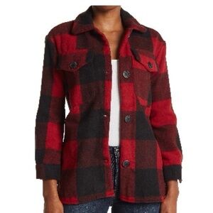 Ookie & Lala Flap Patch Pocket Plaid Shacket Size S